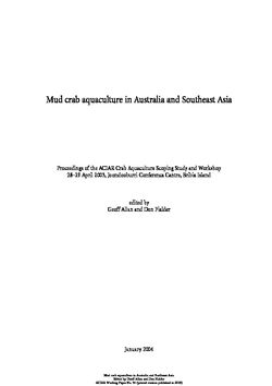 Mudcrab Aquaculture in Australia & Southeast Asia